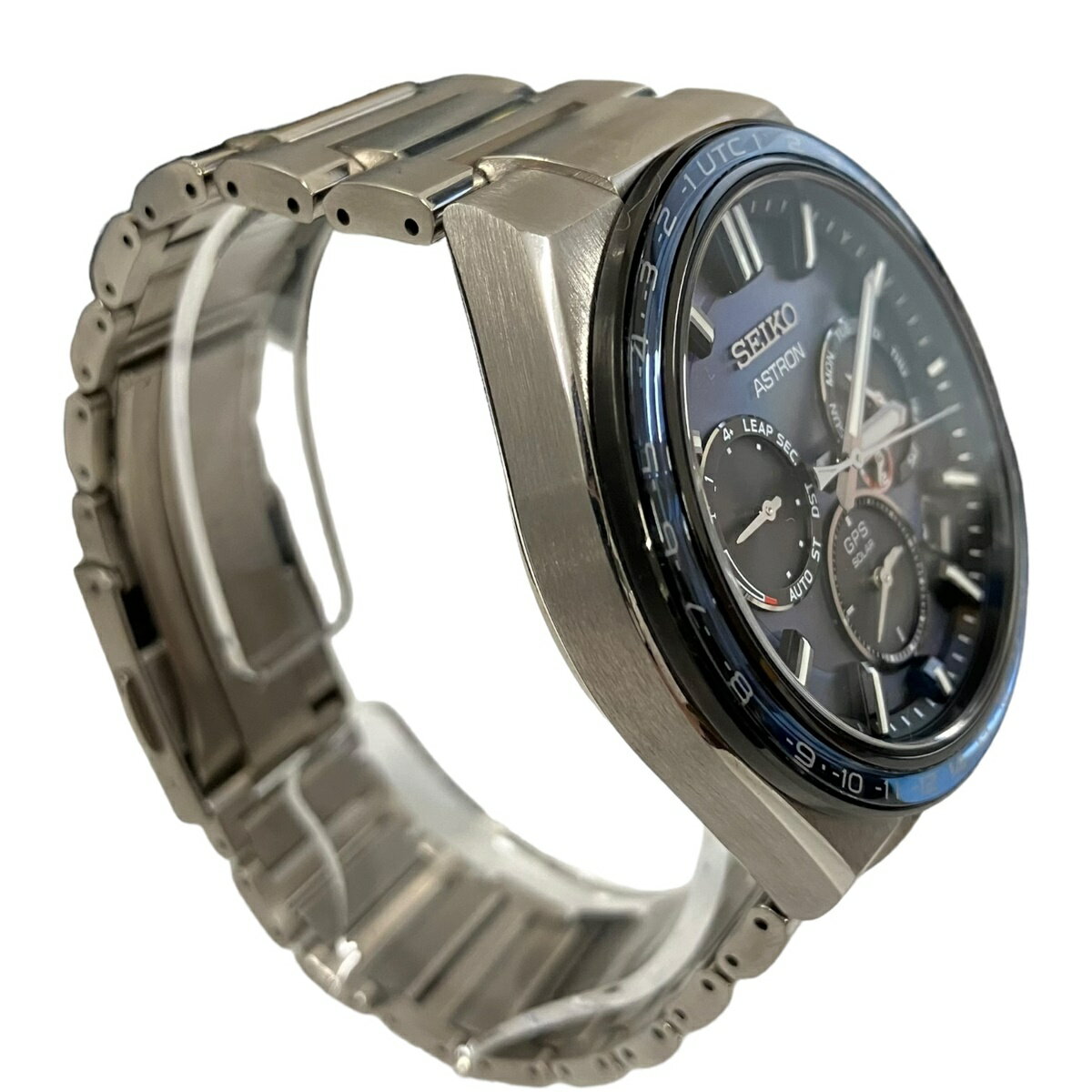 【中古】｜SEIKO セイコー SBXC109 5X53-OBRO アストロン 電波ソーラー GPS衛星電波 ブルーグレー デイト チタン メンズ 腕時計