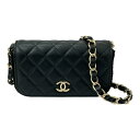 【中古】｜CHANEL シャネル AP2533 フラップフォンケース 2022クルーズライン ショルダーバッグ チェーンショルダー ブラック系 レディース