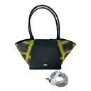 【中古】|LANVIN en Bleu ランバンオンブルー トートバッグ ショルダーバッグ レディース メンズ ハンドバッグ グリーン系 ブラック系
