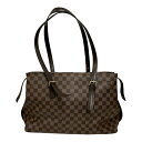 【中古】|LOUIS VUITTON ルイヴィトン N51119 チェルシー トートバッグ ショルダーバッグ ブラウン系 ダミエ レザー レディース(4)