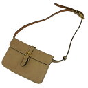 【中古】|DELVAUX デルヴォー ウエストポーチ ボディバッグ ベージュ系 レディース レザー バッグ ウエストバッグ かばん