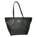 【中古】|COACH コーチ レザー トートバッグ ショルダーバッグ ブラック系 レディース パスケース付き かばん ゴールド金具 肩掛け