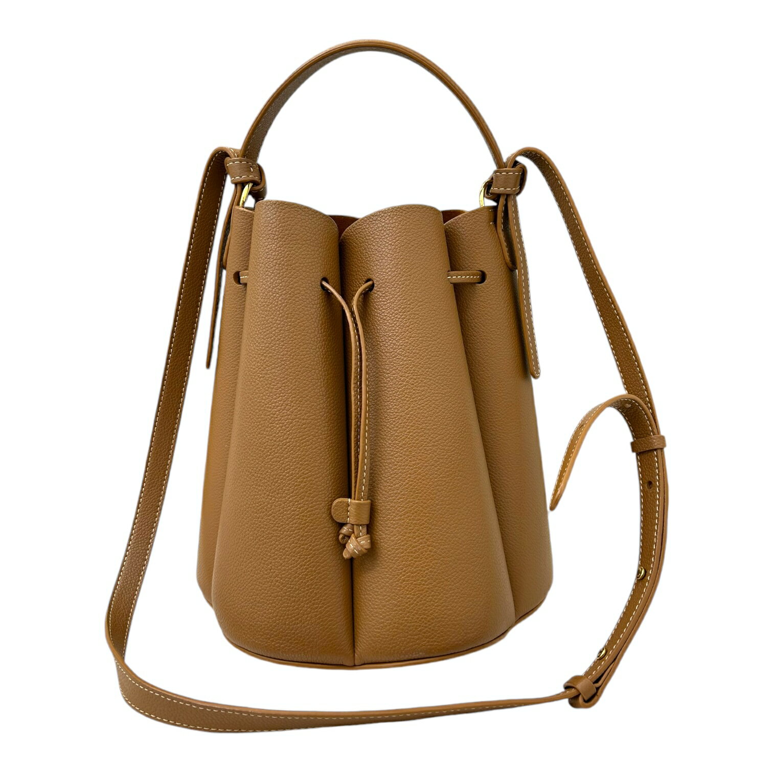 【中古】｜POLENE ポレーヌ ヌメロ ユィット ショルダーバッグ ハンドバッグ ブラウン系 レディース レザー バッグ 無地 シンプルのサムネイル