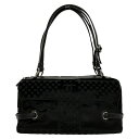 【中古】|CHANEL シャネル ベロアトートバッグ ハンドバッグ レザー ブラック系 黒 ショルダーバッグ ココマーク レディース