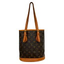 【中古】|LOUIS VUITTON ルイヴィトン M42238 モノグラム バケットPM トートバッグ ブラウン系 PVCレザー ハンドバッグ ショルダーバッ...