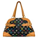 【中古】|LOUIS VUITTON ルイ ヴィトン M40194 モノグラム マルチカラー クラウディア ハンドバッグ ノワール ブラック ゴールド金具 レデ...