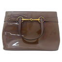 【中古】|GUCCI グッチ 319795 ホースビット 2WAY ショルダーバッグ トートバッグ エナメル ブラウン