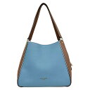 【中古】|kate spade ケイトスペード レイラカラー ショルダーバッグ レザー ブルー系 ブラウン ハンドバッグ レディース
