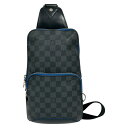 【中古】|LOUIS VUITTON ルイヴィトン N40008 ダミエグラフィット アヴェニュースリングバッグ ボディバッグ ワンショルダー グレー ブラック...