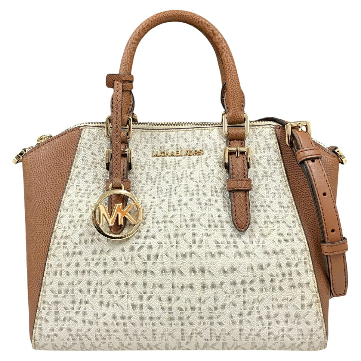 【中古】｜MICHAEL KORS マイケルコース CIARA サッチェル 2Way ハンドバッグ ショルダーバッグ ブラウン系 レディース
