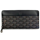 【中古】|GOYARD ゴヤール マティニヨンGM ラウンドファスナー長財布 ロングウォレット ブラック