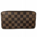 【中古】|LOUIS VUITTON ルイ ヴィトン N41661 ダミエ エベヌ ジッピー ウォレット 長財布 ブラウン メンズ レディース
