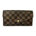 【中古】|LOUIS VUITTON ルイ ヴィトン N63209 ダミエ ポルトフォイユ サラ 長財布 レディース メンズ(4)