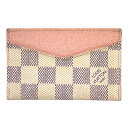 【中古】|LOUIS VUITTON ルイヴィトン N60286 アズール ポルトカルト サーンプル カードケース ローズバレリーヌ×ホワイト ピンク系 レディース(4)