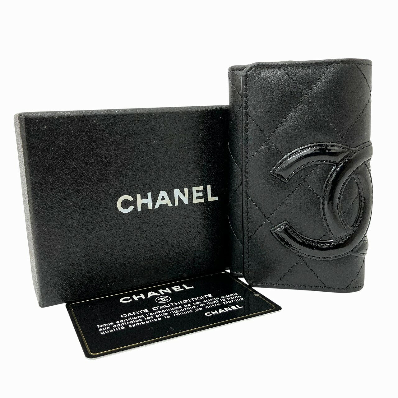 【未使用】｜CHANEL シャネル カンボンライン 6連 キーケース ブラック
