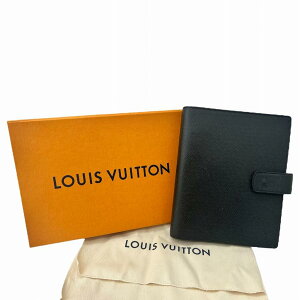 【中古】｜LOUIS VUITTON ルイ ヴィトン R20232 アジェンダGM 手帳カバー アルドワーズ メンズ イニシャル入り B5 黒 ブラック 大きめ