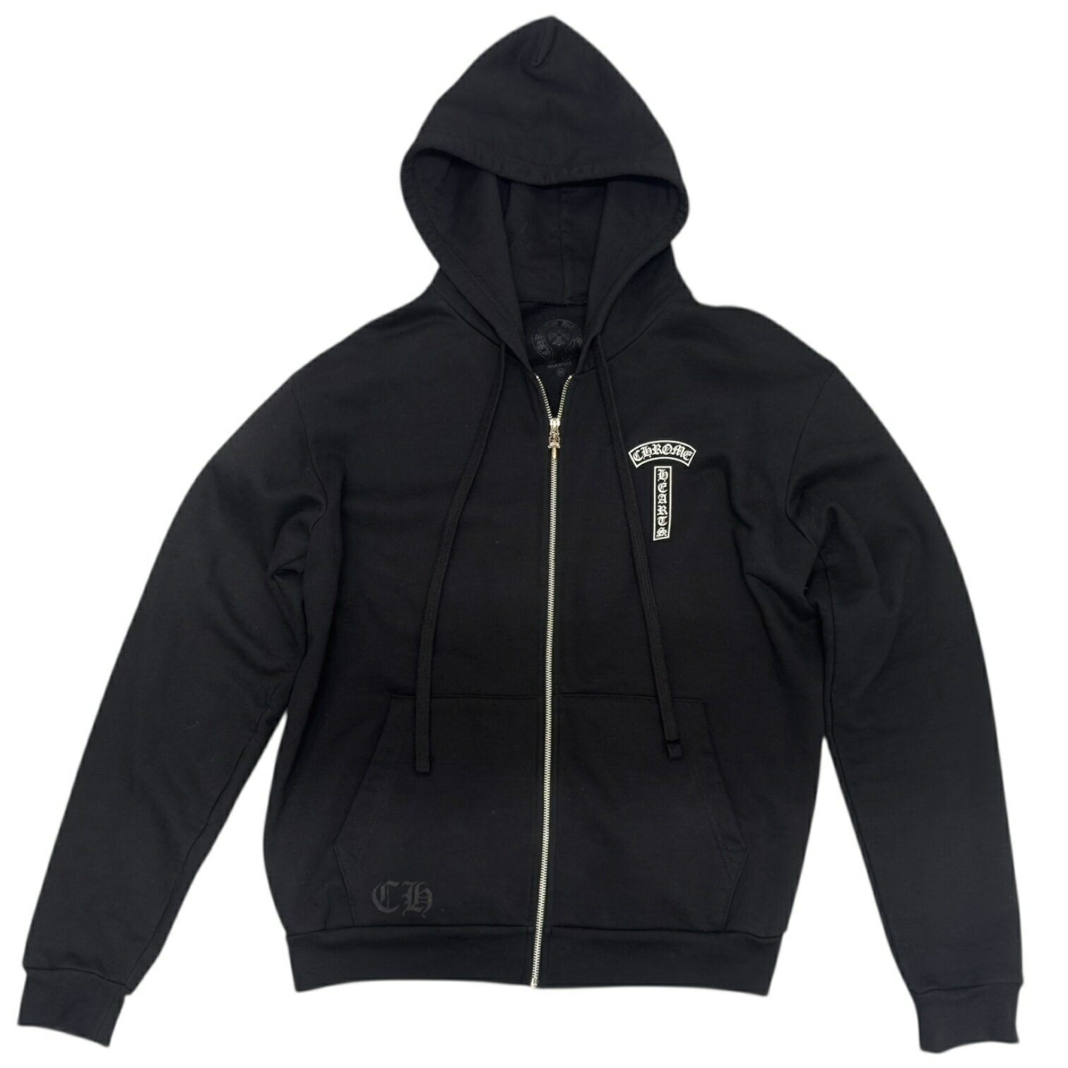 【中古】|CHROME HEARTS クロムハーツ ダガー ジップアップ パーカー ブラック フーディー サイズ M メンズ アパレル