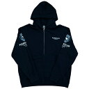 【中古】|RATS ラッツ BLACK & YELLOW プリント ジップアップパーカー XXL ブラック フーディー メンズ