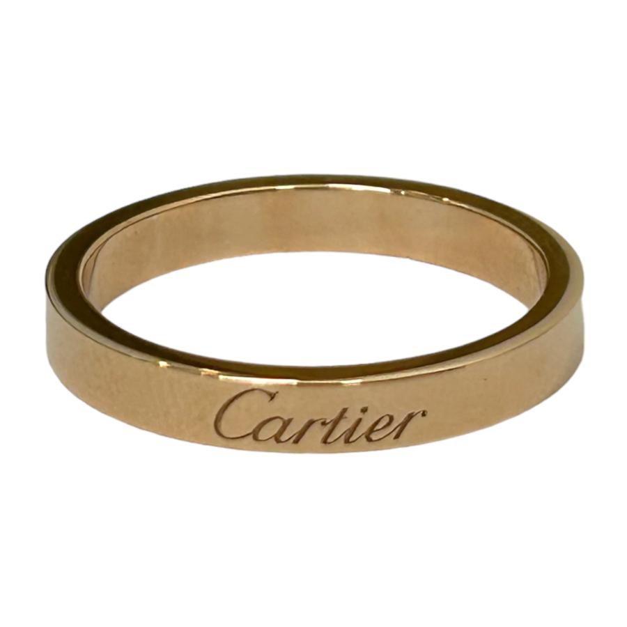 【中古】｜Cartier カルティエ K18 14.5号 リング 指輪 シンプル メンズ レディース ゴールド系