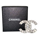 【中古】|CHANEL シャネル 01P ココマークラインストーンブローチ アクセサリー シルバー系 レディース