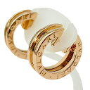 【中古】|BVLGARI ブルガリ B-ZERO1 ビーゼロワン K18RG フープピアス イヤリング アクセサリー レディース ローズゴールド 8.2g