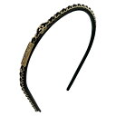 【中古】|CHANEL シャネル B22S ココマーク チェーン カチューシャ ヘアアクセサリー ゴールド ブラック レディース