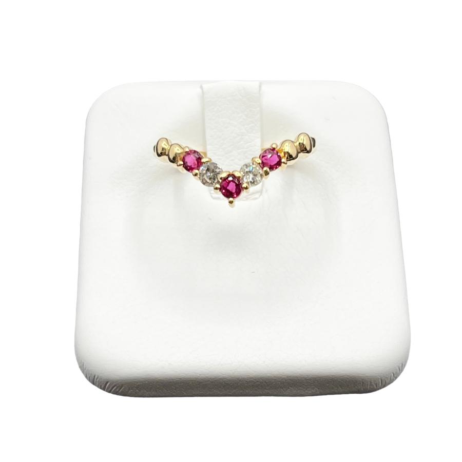 【中古】 ｜K18ルビーダイヤモン...