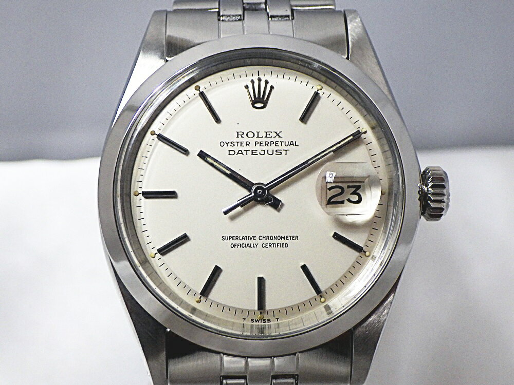 【中古】ROLEX　ロレックス　1600　デイトジャスト　1968年製　シルバー文字盤　SS　自動巻き　オートマチック　腕時計　アンティーク　質屋　かんてい局　金沢バイパス店　19-700