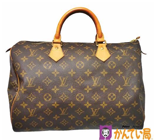 【ランクB】LOUIS VUITTON　ルイヴィトン　M41524　スピーディ35　ハンドバッグ　ミニボストンバッグ　モノグラム　ブラウン　PVC　レザー　ヌメ革　ゴールド金具　ファスナー開閉式　レディース　メンズ　ロゴ　ブランド　中古　質屋 かんてい局 金沢バイパス店　B23-18