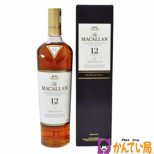 【未開栓】THE MACALLAN　ザ マッカラン 12年　シェリーオークカスク　700ml　40%　ハイランド シングルモルト スコッチ ウイスキー　旧ボトル　サントリー輸入品　洋酒　アルコール　SHERRY OAK CASK　質屋 かんてい局 金沢バイパス店　B24-880