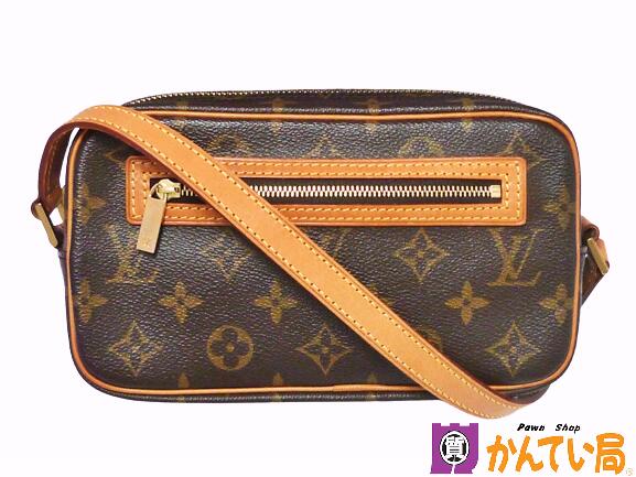 ショルダーバッグ 【ランクAB】LOUIS VUITTON　ルイヴィトン　M51183　ポシェット シテ　セミショルダーバッグ　ショルダーバッグ　肩掛け　モノグラム　ブラウン　PVC　レザー　ゴールド金具　ファスナー開閉式　質屋 かんてい局 金沢バイパス店　B23-2150