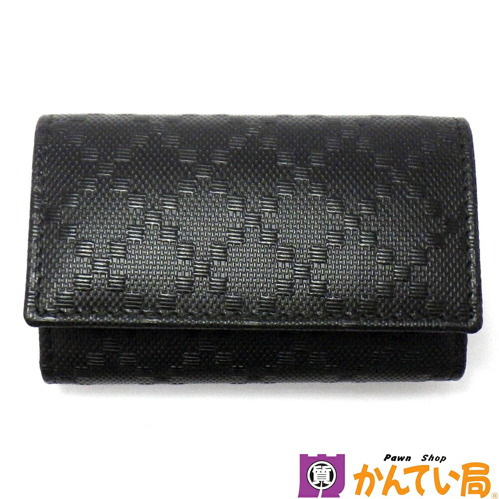 GUCCI　グッチ　138093　ディアマンテ 6連キーケース　キーリング　型押しレザー　ブラック　