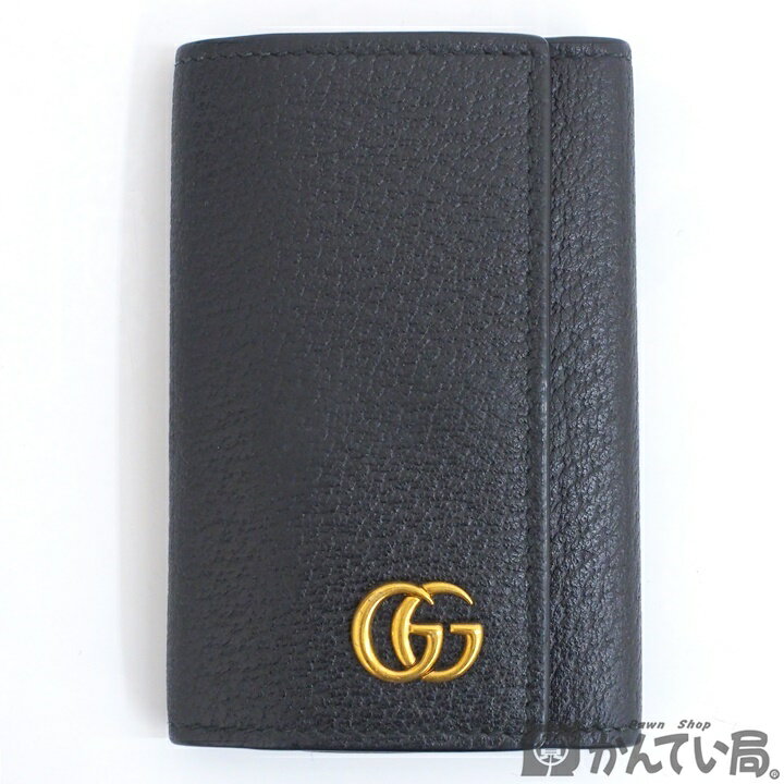 【USED-B】GUCCI　グッチ　435305　6連キーケース　GGマーモント　ブラック　黒　レザー　メンズ・レディース　質屋 かんてい局金沢久安店　A23-526H