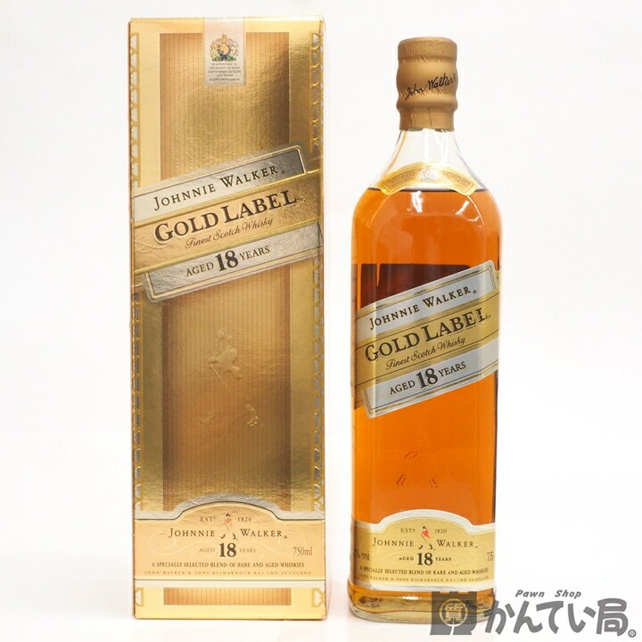 【未開栓】Johnnie Walker ジョニーウォーカー GOLD LABEL ゴールドラベル 18年 750ml 43％ 箱付き ブレンデッド スコッチ ウイスキー 久安店 A23-1638H