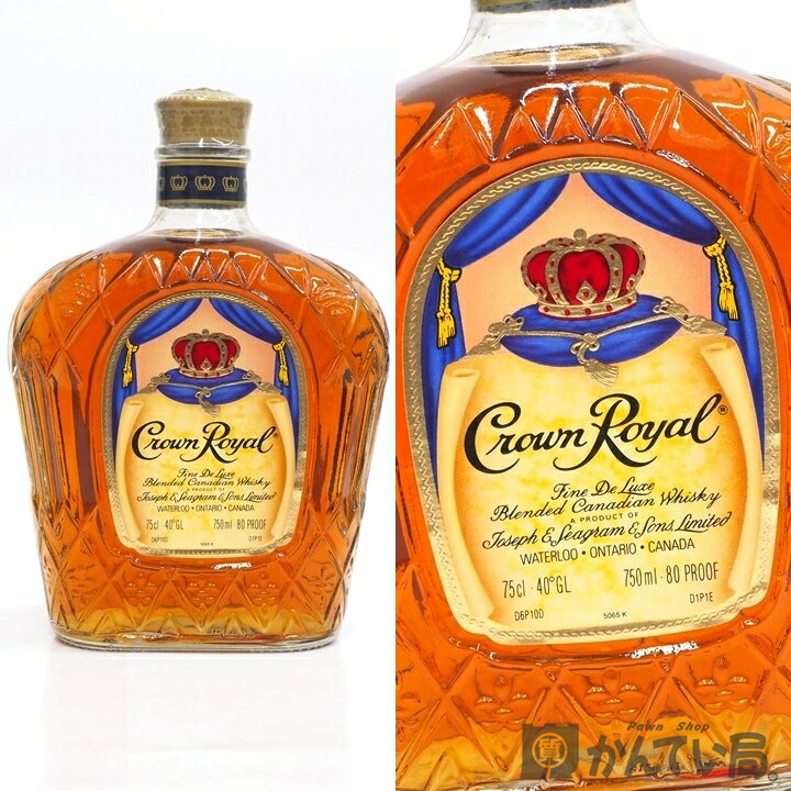 【未開栓】ウィスキー クラウンロイヤル クラウンローヤル 750ml 40% CROWN ROYAL モルト グレーン カナダ カナディアン 古酒 かんてい局金沢福久店