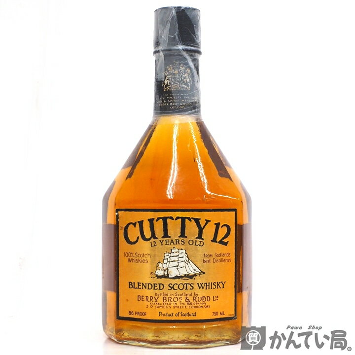 【未開栓】CUTTY SARK　CUTTY 12　カティ12　カティサーク 12年　BLENDED SCOTS WHISKY　750ml　43%　スコッチ ウイスキー　ブレンデッド　金沢久安店　A24-761H