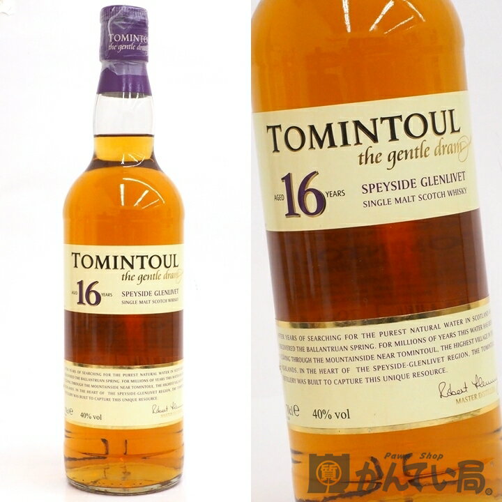 TOMINTOUL 【未開栓】TOMINTOUL　トミントール　16年　700ml　40％　スペイサイド　グレンリベット　シングルモルト　スコッチ　ウイスキー　