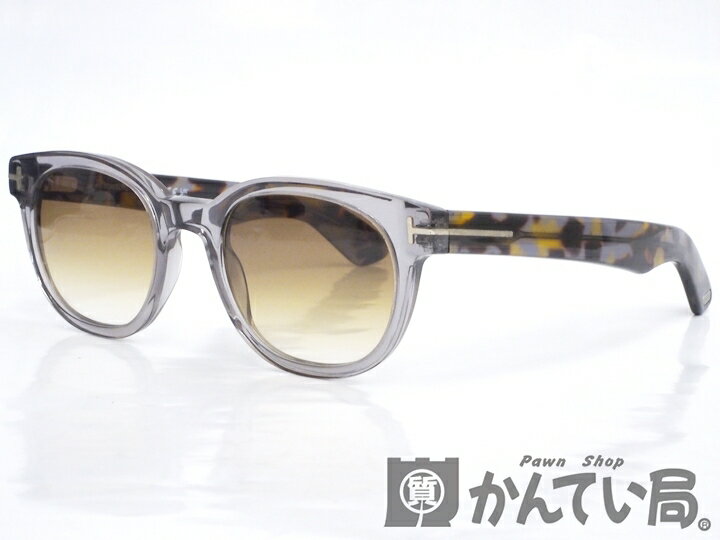【USED-B】TOM FORD　トムフォード　サングラス　TF5807B 020　クリアグレー×グレーべっ甲　ウェリントン　ケース・クロスつき　久安店　A24-1824H
