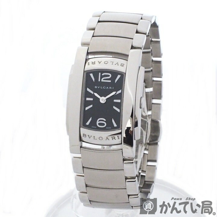 【USED-B】BVLGARI ブルガリ　アショーマD　AA35BSS　クォーツ　シルバー×ブラック ...