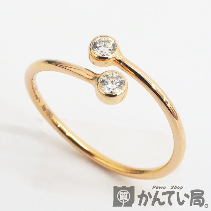 【USED-A】TIFFANY＆Co. ティファニー エルサペレッティ ダイヤモンド フープリング 18K ローズゴールド Au750 D:0.10ct 9号 約1.1g 箱 ケース付き 久安店 A24-242H