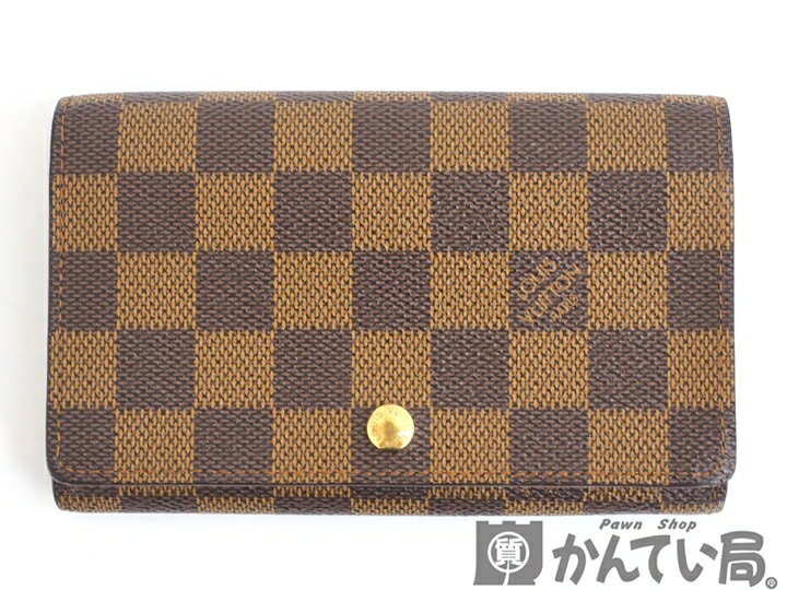 【中古】LOUIS VUITTON　ルイヴィトン　N61730　ポルト モネ ビエトレゾール　二つ折り財布　ダミエ　コンパクトウォレット　L字ファスナー