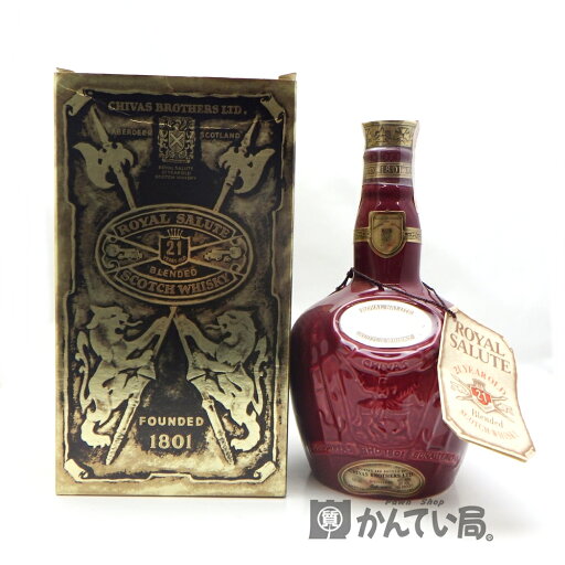 【未開栓】ROYAL SALUTE ロイヤルサルート 21年 赤陶器ボトル 700ml 40% 約1307g 箱・巾着袋つき スコッチ ウイスキー 久安店 A25-1206 【未開栓】ROYAL SALUTE ロイヤルサルート 21年 赤陶器ボトル 700ml 40% 約1307g 箱・巾着袋つき スコッチ ウイスキー 久安店 A25-1206