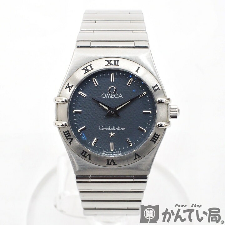 【USED-A】OMEGA オメガ　1572.40　コンステレーション ’95 ミニ　レディース腕時計　クォーツ　SS　シルバー×ネイビー文字盤　紺　ギャランティ・取説つき　質屋　かんてい局金沢久安店　21-3824H