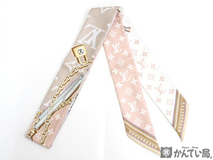 LOUIS VUITTON　ルイ ヴィトン　M78819　バンドー BB アルティメット　スカーフ　シルク　ブロン　モノグラム　久安店　A25-1951H