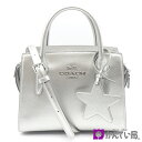 【コーチ】CW024 アンドレア キャリーオール 2WAYショルダーバッグ ハンドバッグ シルバー レディース ショルダーストラップ/保存袋付き COACH