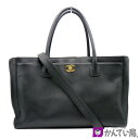 【美品】CHANEL シャネル A15206 エグゼクティブトート 2WAYバッグ レザー ブラック 黒 ゴールド金具 保存袋/ショルダーストラップ/ポーチ/ギ...