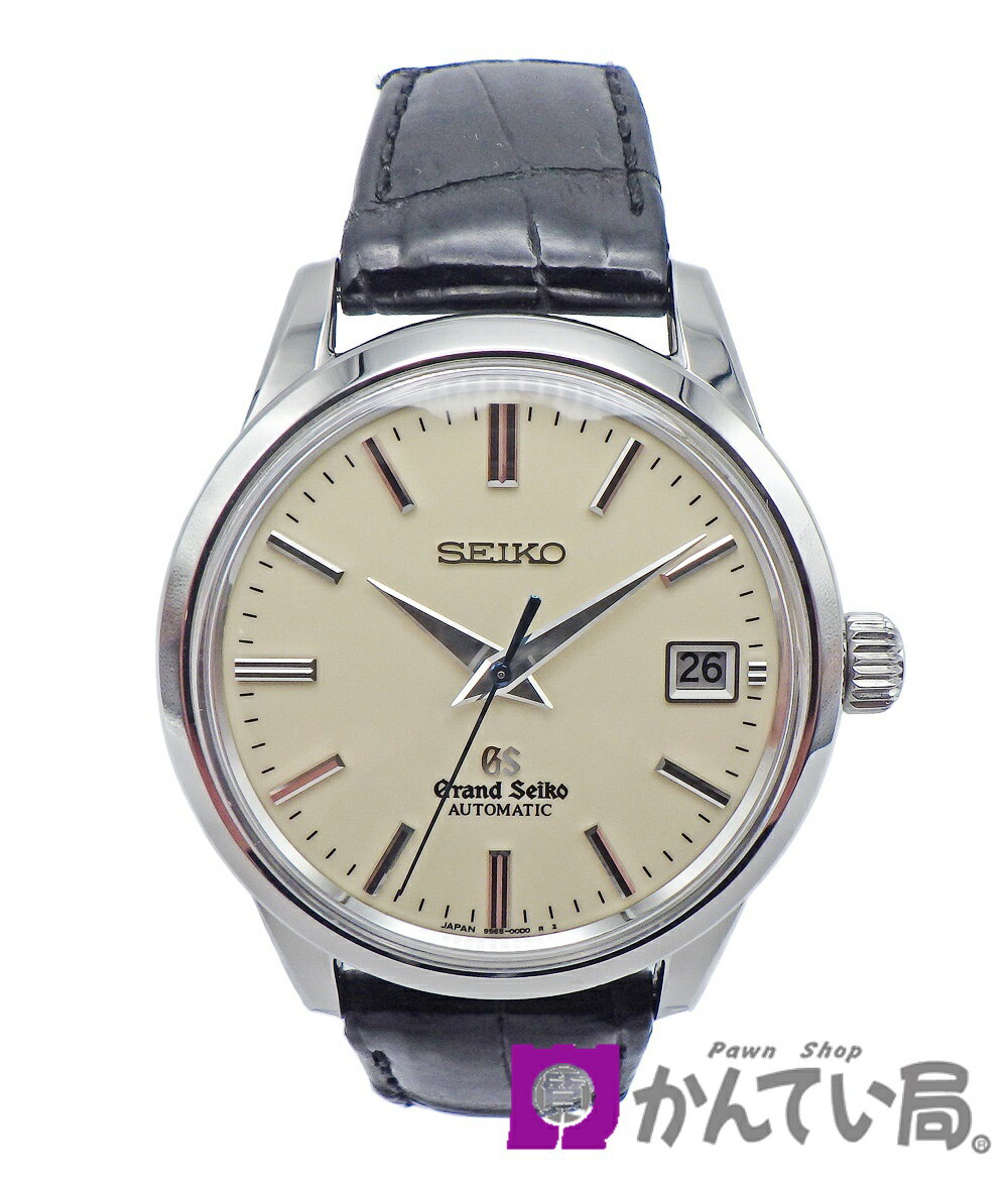 【中古】GRAND SEIKO グランドセイコー SBGR061 9S65-00D0 メカニカル メンズ 腕時計 デイト SS アイボリー パワーリザーブ 自動巻き オートマチック GS 革ベルト 保証書/箱付き