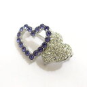 SWAROVSKI スワロフスキー ダブルハート ブローチ【極美品】【送料無料】【質屋かんてい局横浜港南店】中古品 used A(4)