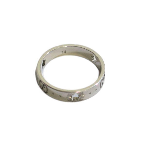 GUCCI グッチ 750WG GG スター アイコンリング 指輪 #14 約13.5号 約3.8g【極美品】【送料無料】【質屋かんてい局横浜港南店】中古品 u...