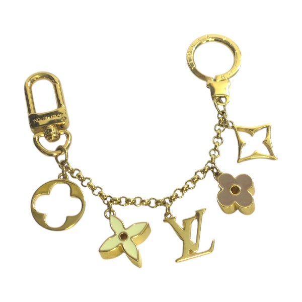 LOUIS　VUITTON　ルイヴィトン M65111 チェーン フルール ドゥ モノグラム バッグチャーム キーホルダー キーリング【送料無料】【質屋かんてい局横浜港南店】中古品 used AB